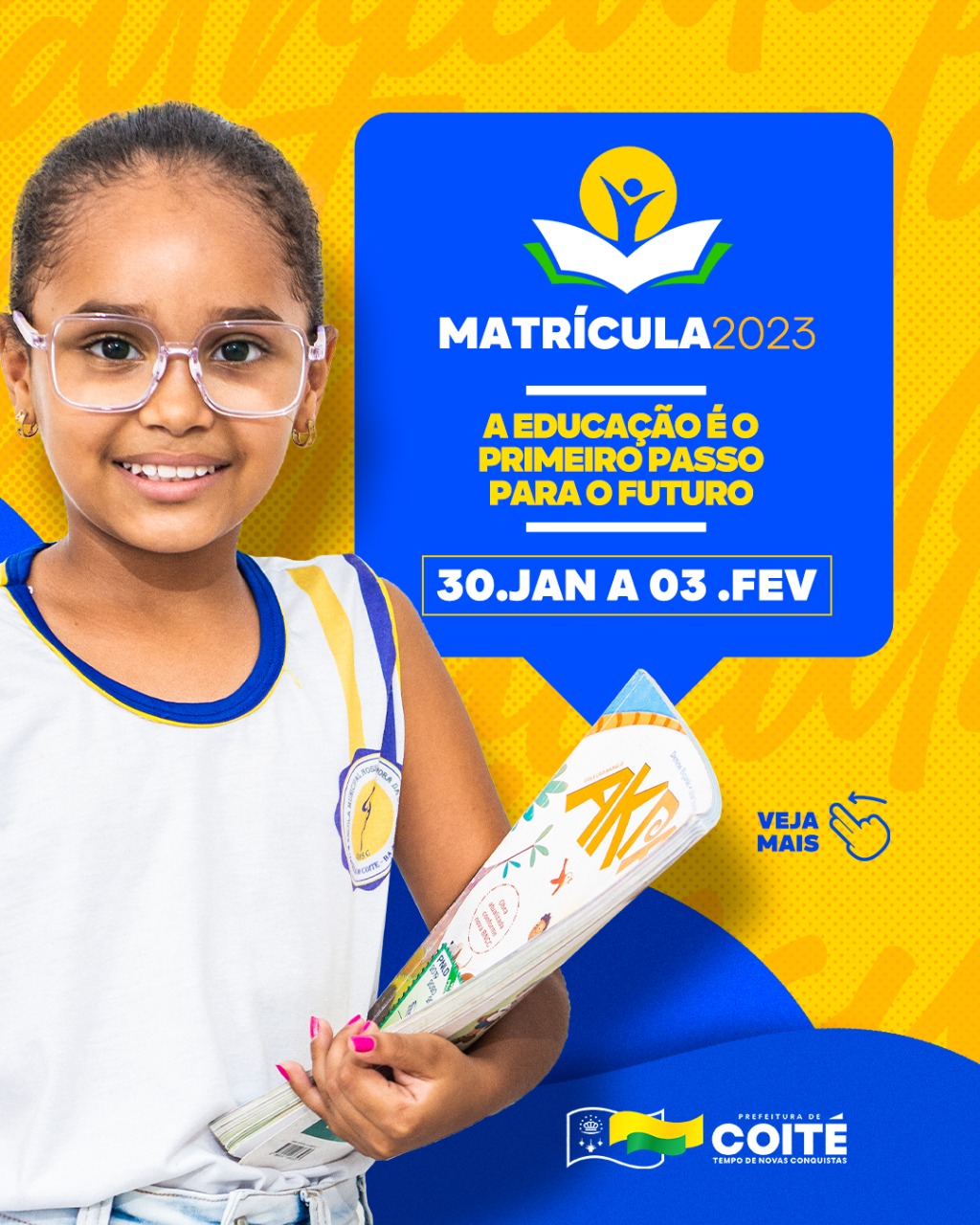 Matrículas da rede municipal de ensino serão retomadas a partir de 30 de janeiro; confira