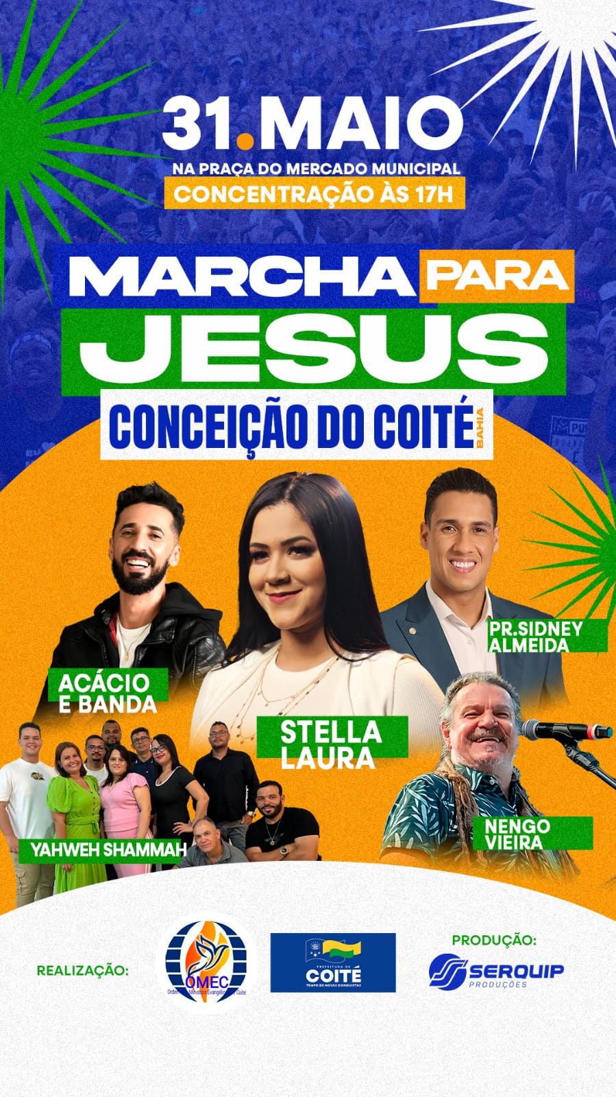 Conceição do Coité realizará Marcha para Jesus no dia 31 de maio
